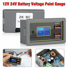12v24v Lcd Dc Battery Voltage Capacity Monitor Meter Cars Rv Solar System