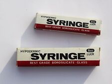 Vintage Luer Hypodermic Syringe 2cc Amp 5cc Glass Syringe 5cc Damaged 1960s