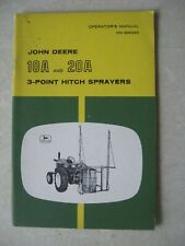 John Deere Operators Manual 10a And 20a 3 Point Hitch Sprayers Om B25222