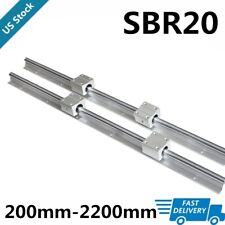 2x Sbr20 L2002200mm Linear Silde Rail Guide Shaft4x Sbr20uu Bearing Block Set
