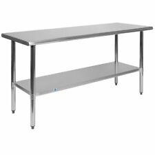 Flash Furniture 60 Stainless Steel Restaurant Work Table With Undershelf