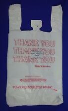 Qty 500 Thank You T Shirt Bags Plastic 115 X 65 X 22 Retail Shopping