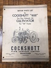 Vintage Repair Parts List Manual For Cockshutt 1032 Two Row Cultivator Hydraulic