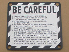 Be Careful Caution Plate For John Deere Jd 4010 4020 4320 4520 4620 5010 5020
