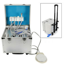 4 Hole Dental Mobile Delivery Unit Portable Rolling Box Air Compressor Suction