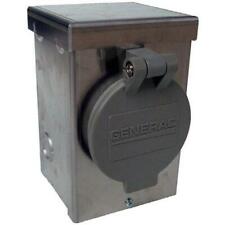 Generac Gnc 6346 30 Amp 125250v Aluminum Power Inlet Box With Spring Loaded Lid