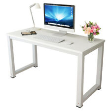 Office Wood Computer Table Home Study Desk Furniture Laptop Workstation White