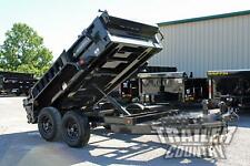 New 5 X 10 7k Gvwr Remote Power Up Amp Down Hydraulic Dump Trailer With Combo Gate