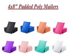 50 Poly Bubble Mailers 4x8 Padded Envelopes Shipping Mailing Bags Self Seal 000