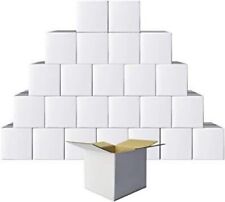 Shipping Boxes 4x4x4 White Cardboard Box Kraft Corrugated Small Mailing Boxes 2