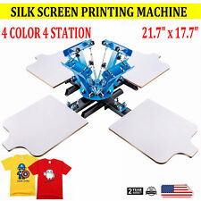 4 Color 4 Station Silk Screen Printing Machine T Shirt Press Equipment Diy