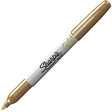 Sharpie Metallic Permanent Markers Fine Point Gold Pack Of 12
