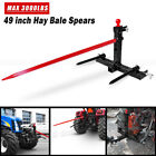 Category 1 Tractor 3 Point Attachment W49 Hay Bale Spear 2 17 Stabilizers