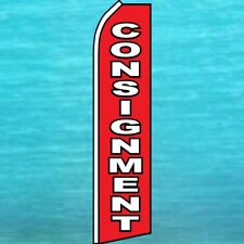Consignment Flutter Flag Tall Curved Top Advertising Sign Feather Swooper Banner
