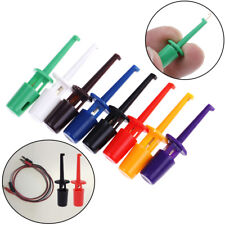 12x Useful Multimeter Lead Wire Test Probe Hook Clip Set Grabbers Connectbp