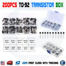 200pcs Npn Pnp Transistor Assortment Kit Box Bc337 Bc327 2n2222 2n2907 2n3904 Us