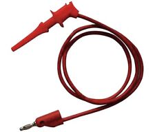 Red Test Lead Clip To Stackable Banana Plug 60 300v 5txe4
