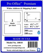 Po18 1000 Premium Shipping Labels Self Adhesive Half Sheet 7 X 45 Pro Office