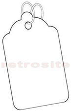 1000 White 7 Large Price Merchandise Tags Blank With Strings Strung