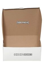 500 Pack White Bakery Pastry Boxes 8 X 8 X 4 Inches