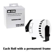 1roll 62mmx304m Continuous Paper Tape Dk 2205 For Brother Ql Label Printer
