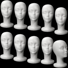 Mn 433 10 Pieces Female Styrofoam Mannequin Head With Long Neck