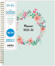 Blue Sky 2021 2022 Academic Year Weekly Amp Monthly Planner 85 X 11 Frosted F
