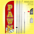 Pawn - Windless Swooper Flag Kit 15 Tall Feather Banner Shop Sign Rq-h