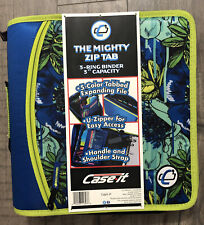 Case It Mighty Zip Tab 3 Ring Binderexpanding Files Shoulder Strap Jungle