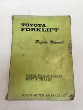 Toyota Repair Manual Fork Lift Fg20 Fg25 Fd20 Fd25 101969