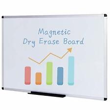 Viz Pro Magnetic Dry Erase Board Whiteboard 48x24 Inches Silver Aluminium Frame