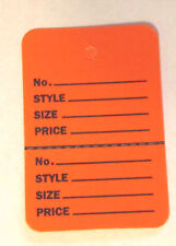 100 Orange 275x175 Large Perforated Unstrung Price Consignment Storetags
