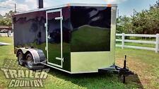 New 2023 7 X 16 7x16 V Nosed Enclosed Cargo Motorcycle Trailer Ramp Amp Side Door