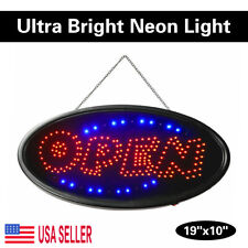 Ultra Bright Led Neon Light Business Oval Open Sign Animated Motion With Onoff