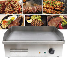 Electric Countertop Griddle Grill Plate Commercial Flat Top Non Stick Bbq 3000w
