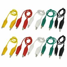 10pcs Crocodile Clips Cable Double Ended Alligator Jumper Test Leads Wire Parts