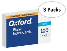 Oxford 40 4 X 6 Blank Index Cards White 100pack 3 Pack