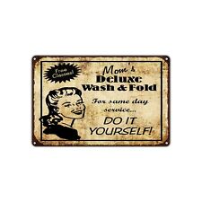 Moms Deluxe Wash Ampfold Vintage Sign Laundry Room Home Bar Dcor Tin Metal Sign