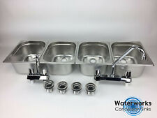 Large Concession Sink 4 Compartment Portable Food Truck Trailer Withfaucets