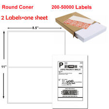 85x55 Round Corner Shipping Labels 2 Per Sheet Postage Self Adhesive Usps Ups