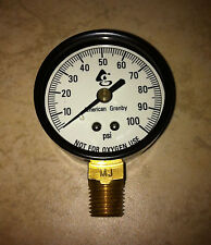 Discount Scratch Amp Dent 100 Psi Water Pressure Gauge 2 Dial Brass 14 Male Npt