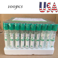 100pcs Vacuum Blood Collection Tubes Heparin Sodium Tubes Clinic 3ml Plastic Fda