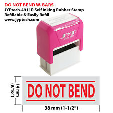 Do Not Bend W 2 Bars Jyp 4911r Self Inking Rubber Stamp Red Ink