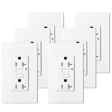 Gfci Outlet 20a Amp Duplex Receptacle Electrical Supplies With Plate White 6pack