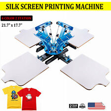 4 Color 4 Station Silk Screen Printing Press Equipment Machine T Shirt Printer