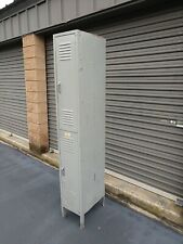 Vtg 1x2 Tall Industrial School Office Lyon Metal Storage Utility Locker Gray