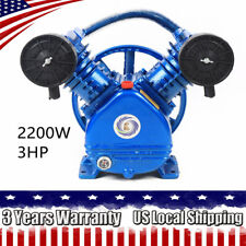2200w 115 Psi V Type Twin Cylinder Air Compressor Pump Head Single Stage 3hp New