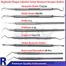 Tooth Scraper Dental Calculus Remover Plaque Tartar Tools Scaler Explorer Probes