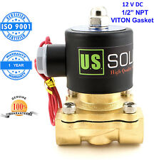 Us Solid 12 Brass Electric Solenoid Valve 12v Dc Normally Closed Air Water