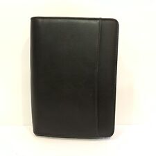 Day Runner Black Leather Planner Binder 6 Rings Great Condition